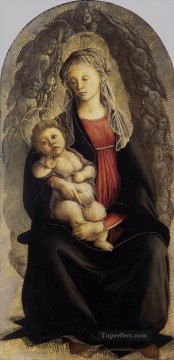  sand Oil Painting - Madonna In Glory With Seraphim Sandro Botticelli